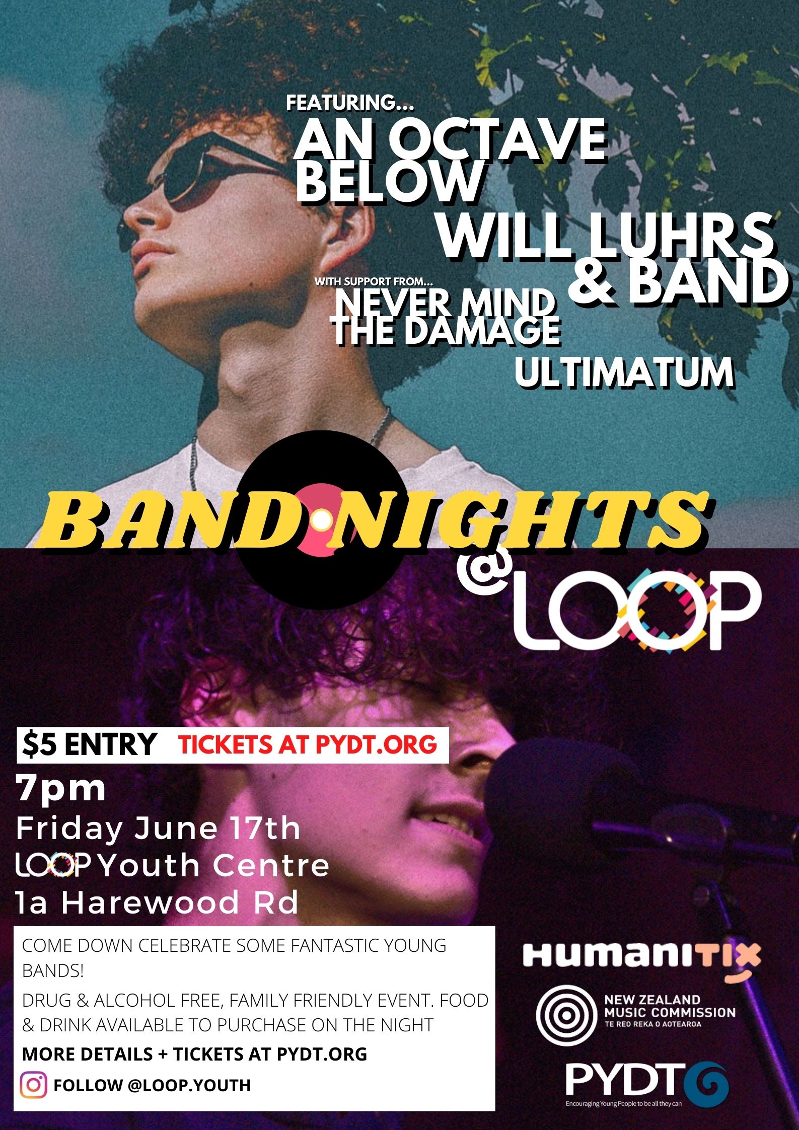 Band Nights @ LOOP: Featuring An Octave Below, Will Luhrs & Band, Never ...